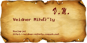 Veidner Mihály névjegykártya